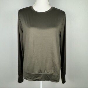 Lukka Lux Women’s Medium Green Long Sleeve Active Top Shirt UPF 30+ Butter soft